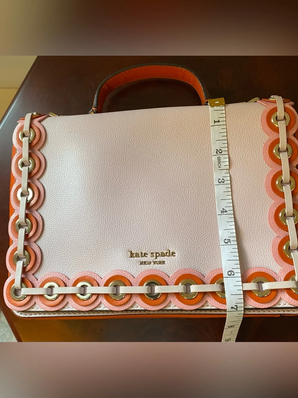 kate spade Maisie Patterson Drive Small Grommet Scalloped Satchel/Crossbody Bag